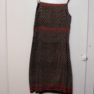 ANGIE dark floral cotton dress